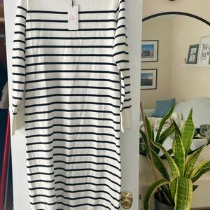 Striped Black and White Dress